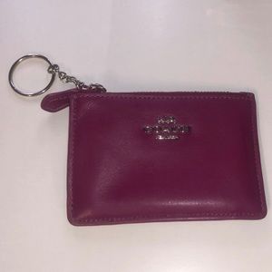Coach card holder with keychain